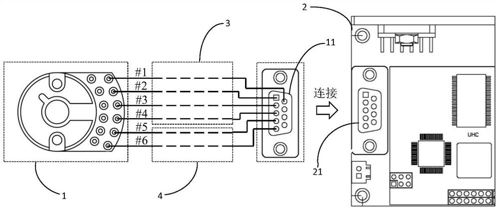 Detection and protection device for interface falling-off fault in photoelectric galvanometer system