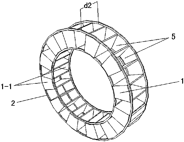 Modulation ring of modulated permanent magnet gear and manufacturing method thereof