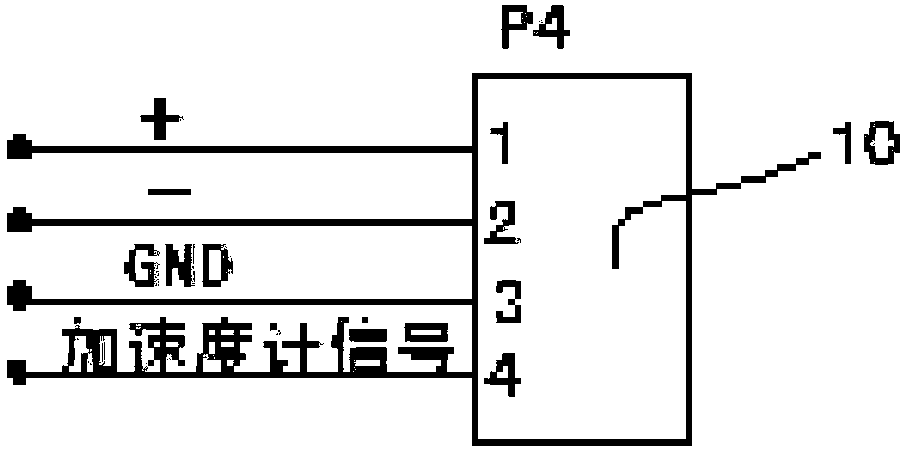 Vibration rectification error test acquisition circuit and acquisition system provided with vibration rectification error test acquisition circuit