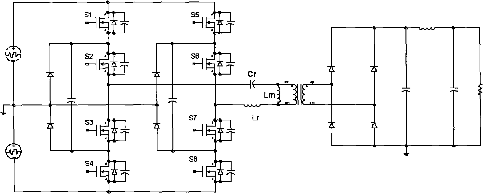 PWM control method for three-level LLC converter