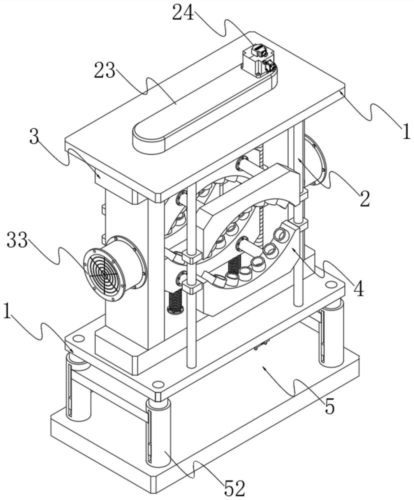 Air-blast quenching device in extrusion forming process