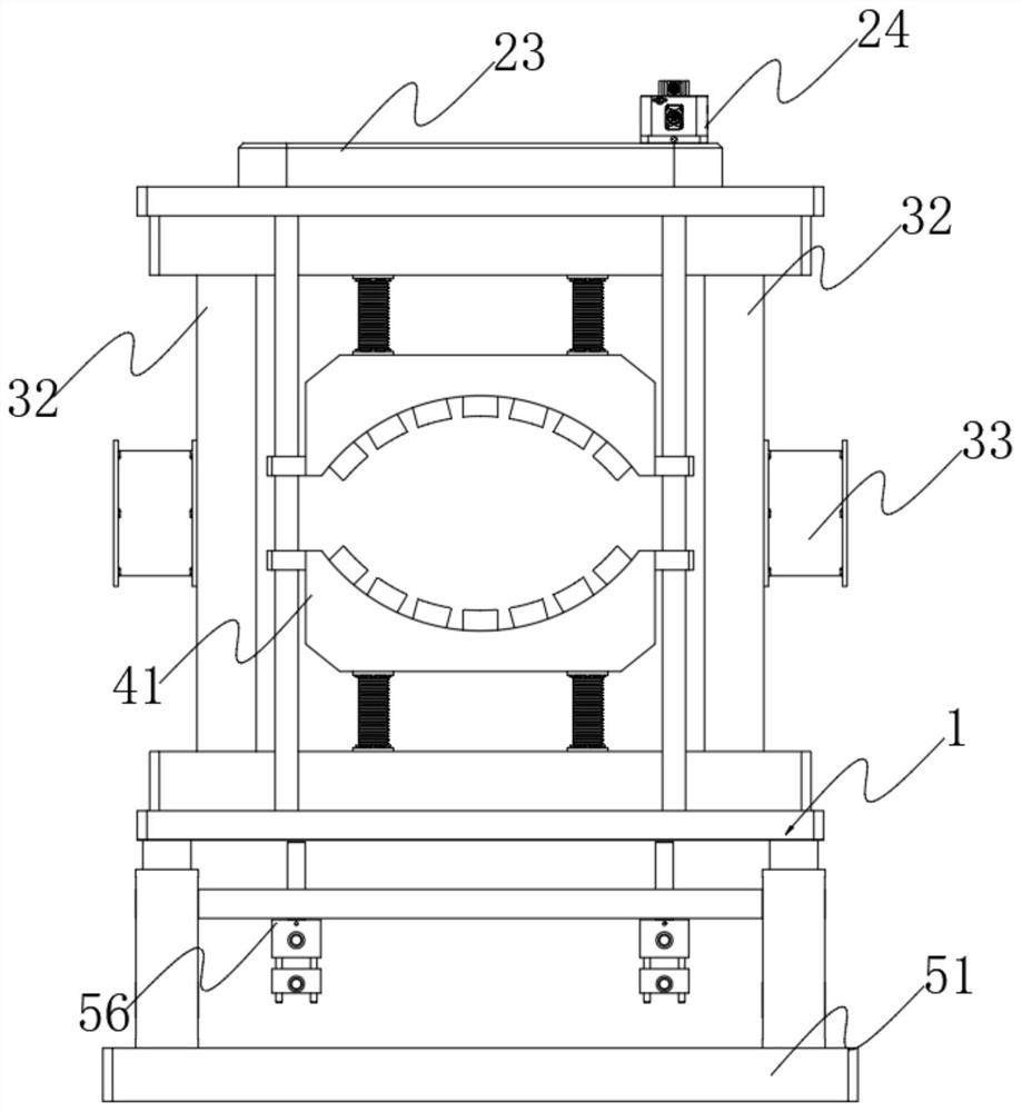 Air-blast quenching device in extrusion forming process