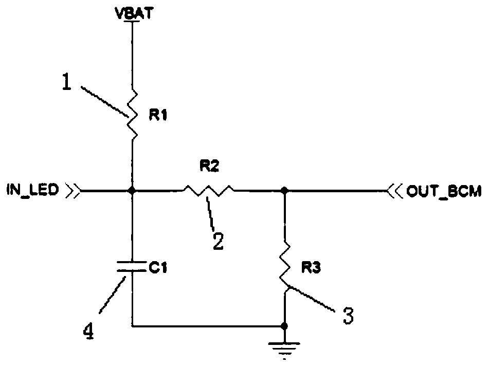 A kind of fault detection circuit and method of led automobile turn signal lamp