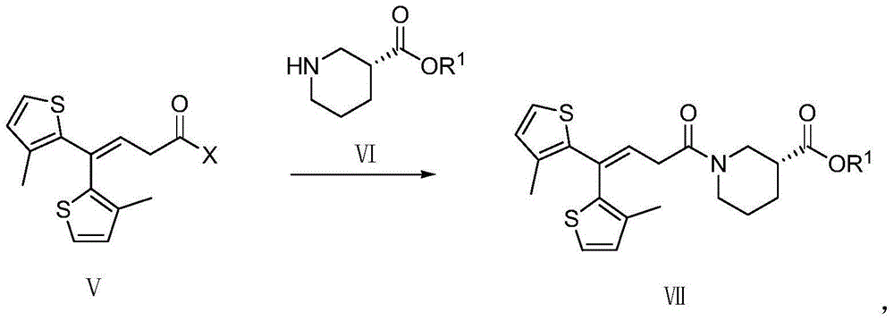 Method for preparing tiagabine and precursor compound of tiagabine