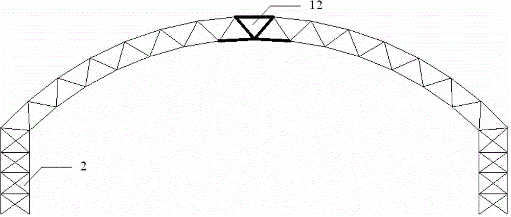 Installing method of extendable latticed shell structure