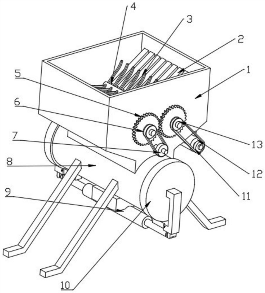 Garbage crushing and compressing device