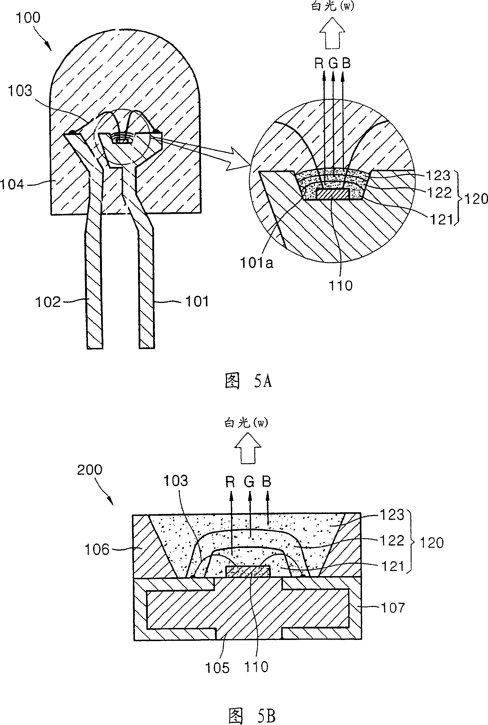 Light emitting device having fluorescent multilayer