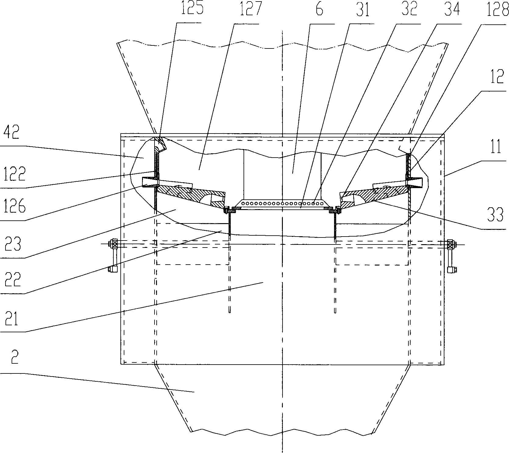 Bed structure of boiling swirling fluidized bed