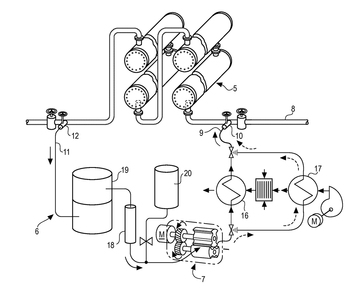 Method and system for the in-situ removal of carbonaceous deposits from heat exchanger tube bundles