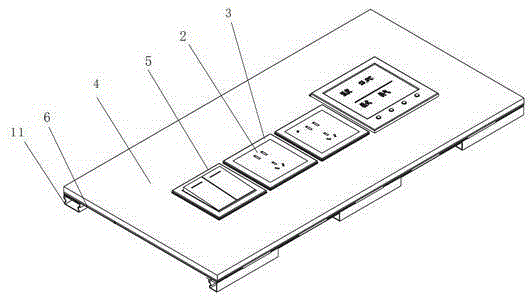 A switch and socket integrated block embedded in the tile wall