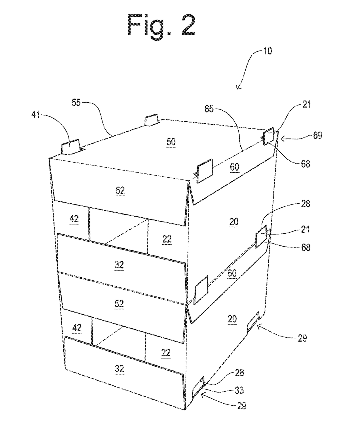 Wraparound shipping box blank with system and method of forming blank into a shipping case