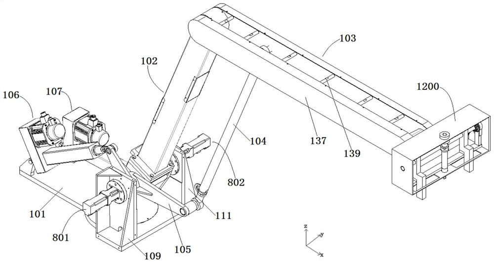 A multi-axis robotic arm with electric gripper