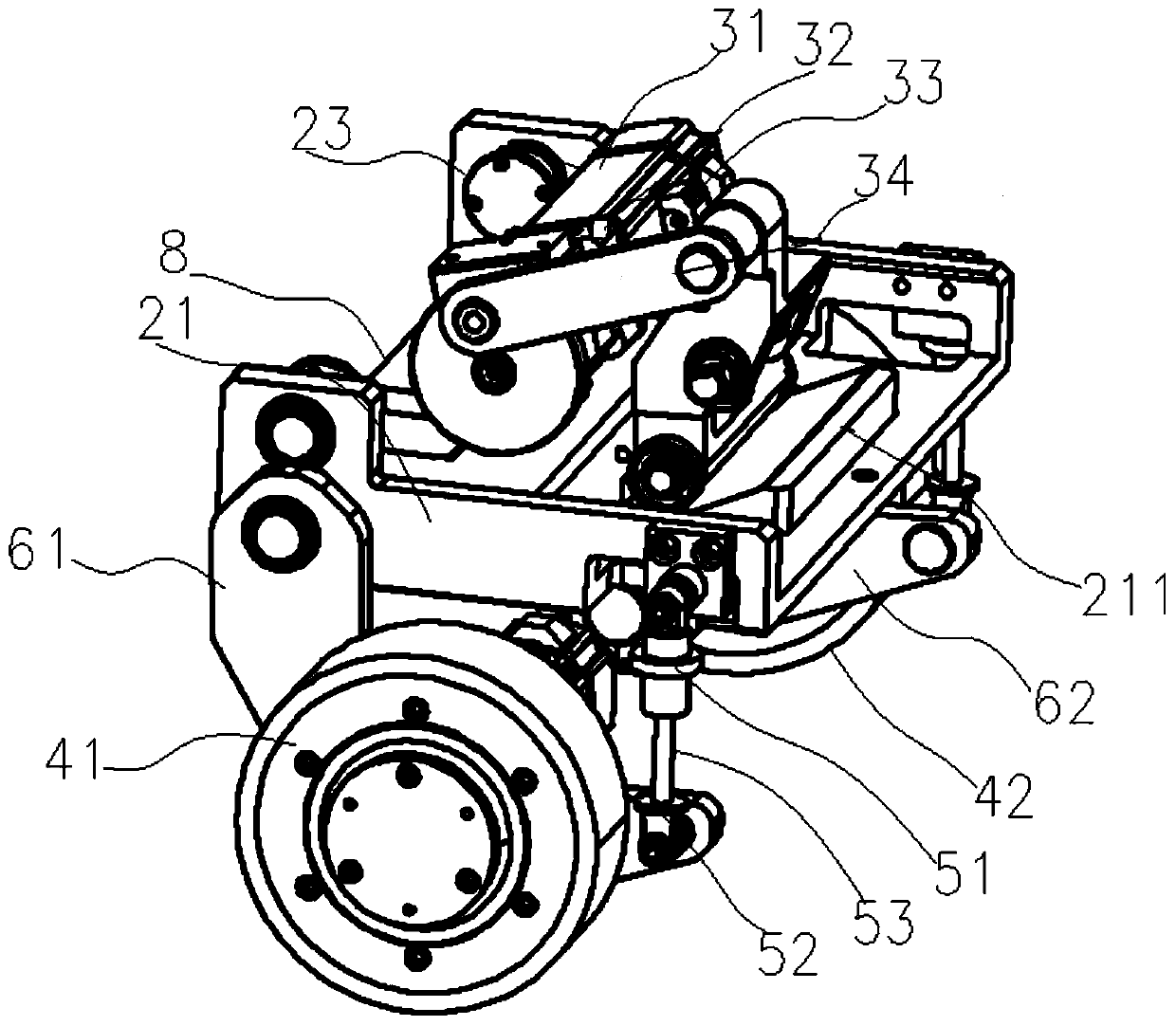 Active suspension mechanism, AGV and AGV control method