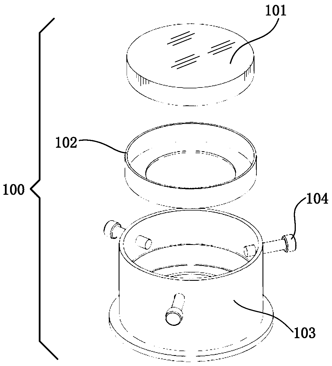 Horizontal reference device by adopting low-melting-point alloy and leveling method thereof