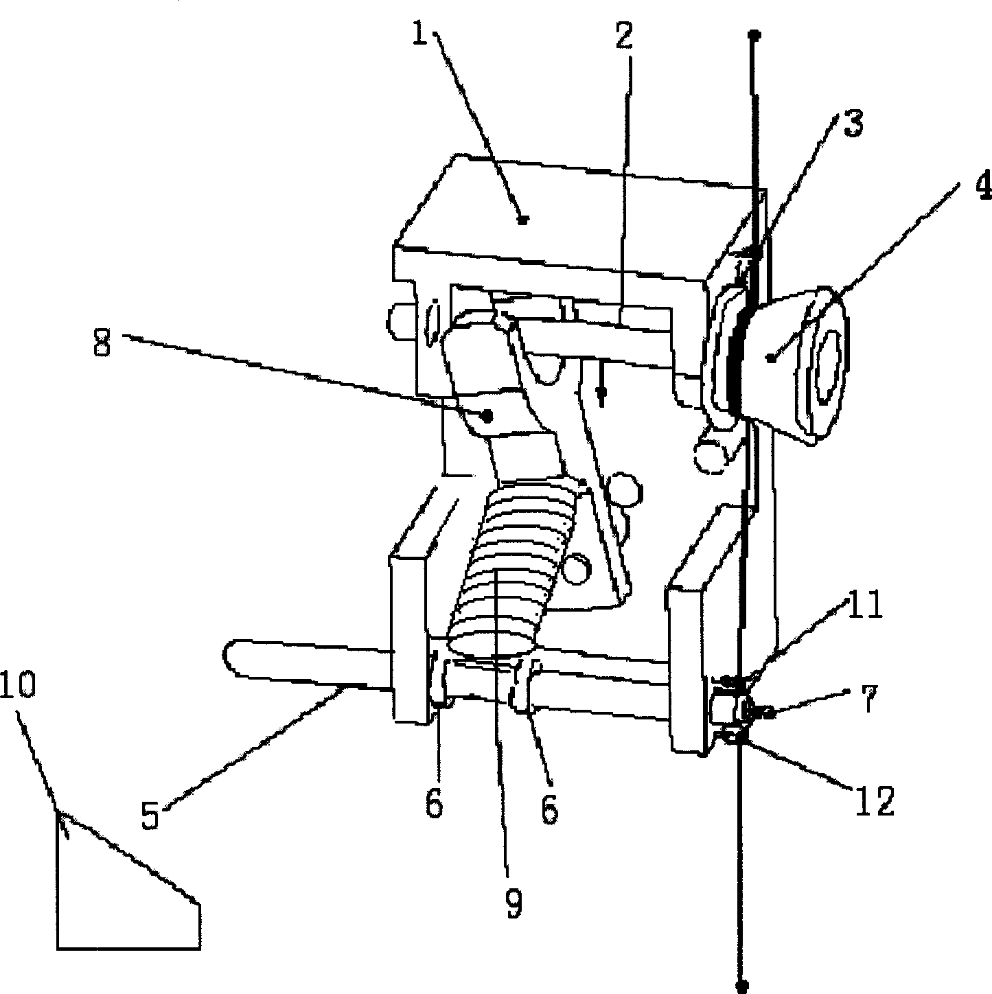 Thickness changing sewing needle rod wire selecting mechanism