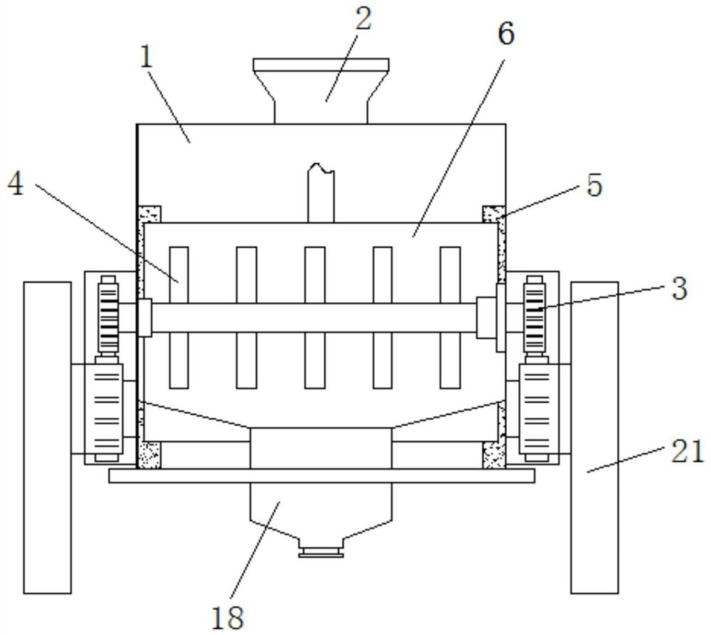 An agricultural fertilization device for conveniently controlling the output speed