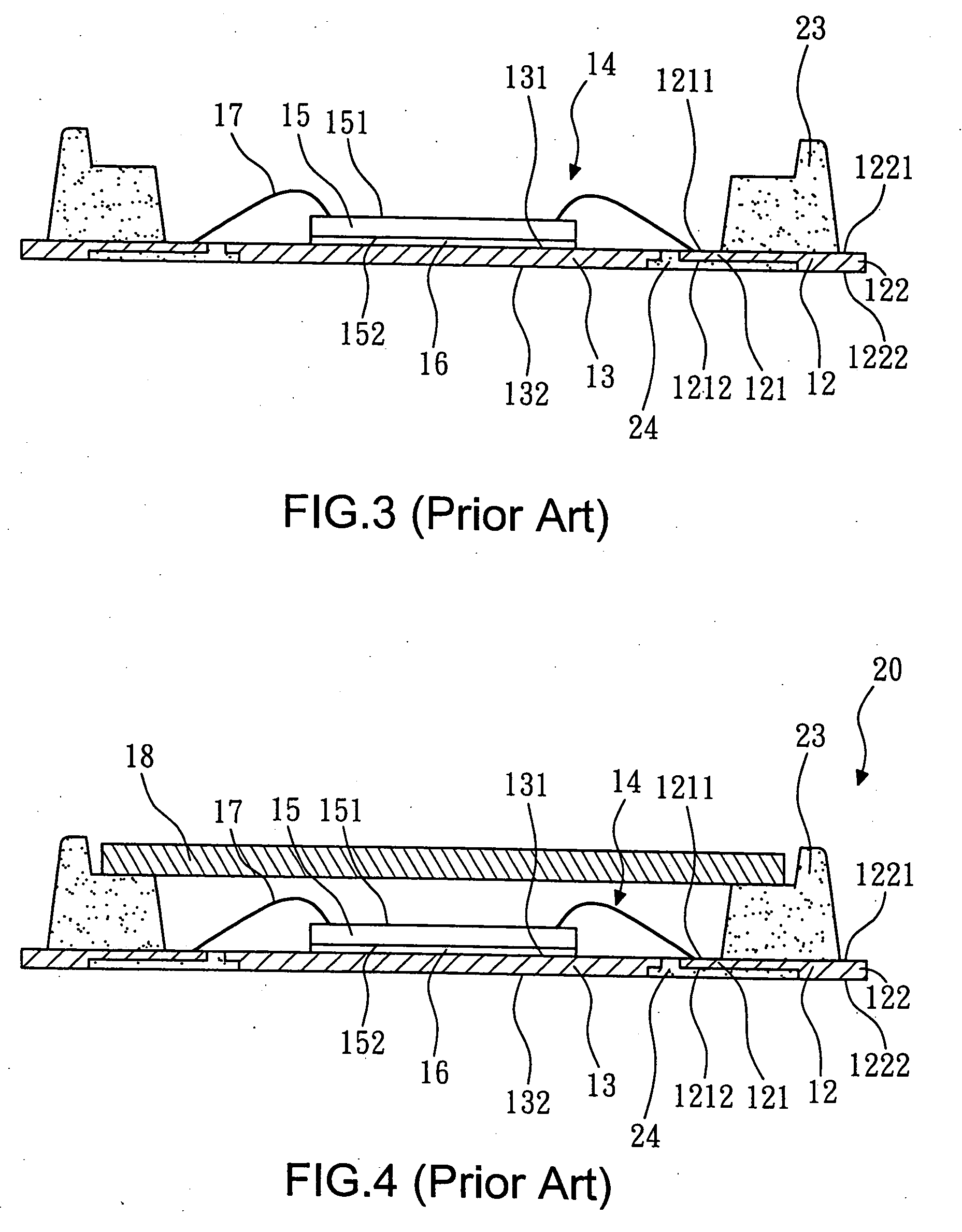 Package structure having recession portion on the surface thereof and method of making the same