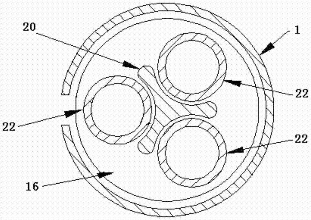 Multipurpose pen with off-centre pen hole with rotating refill magazine