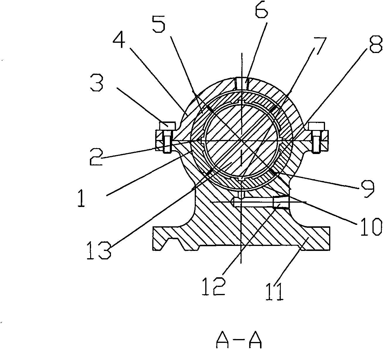 Machine tool liquid static pressure central frame