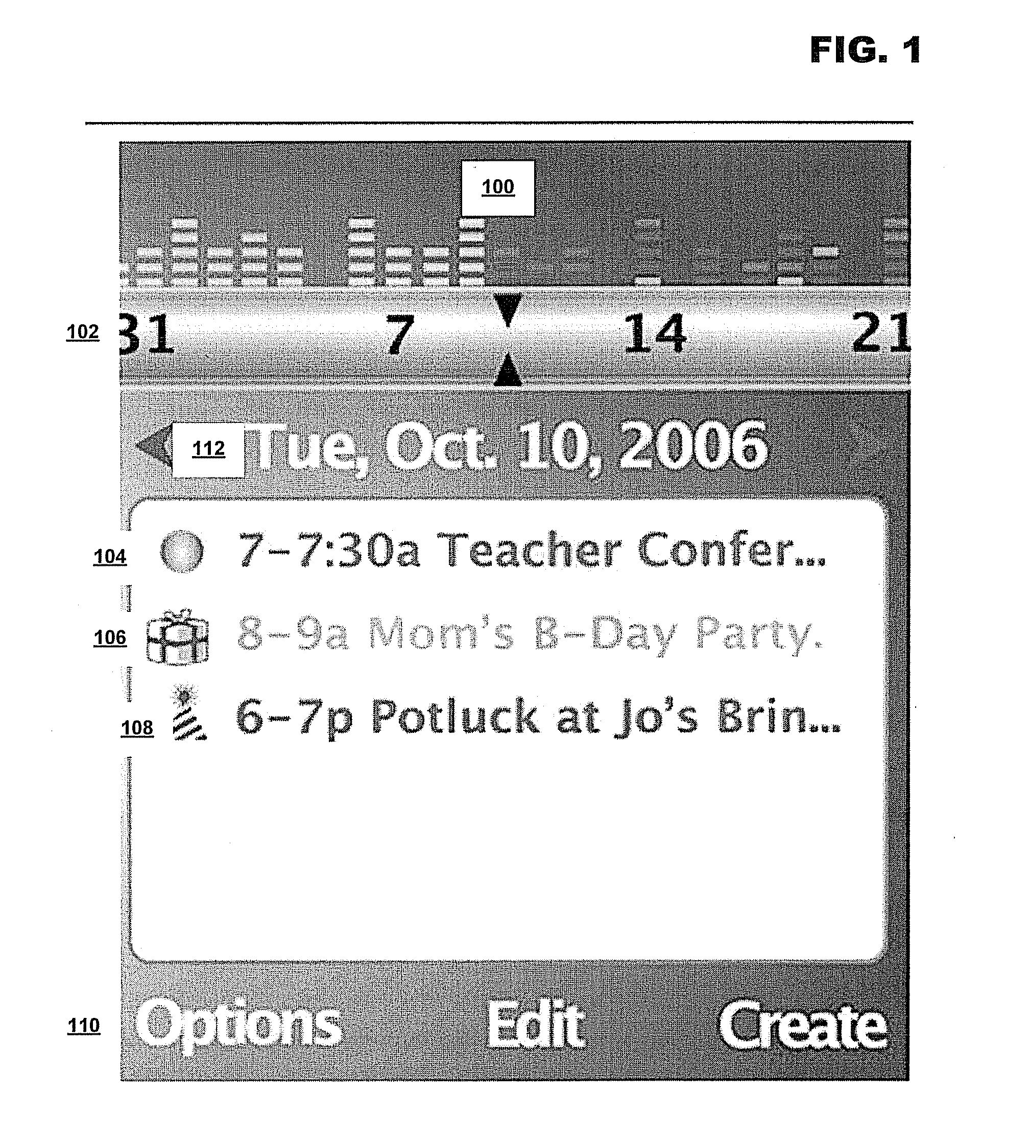 Method and system for synchronization and display of a plurality of calendars on a device