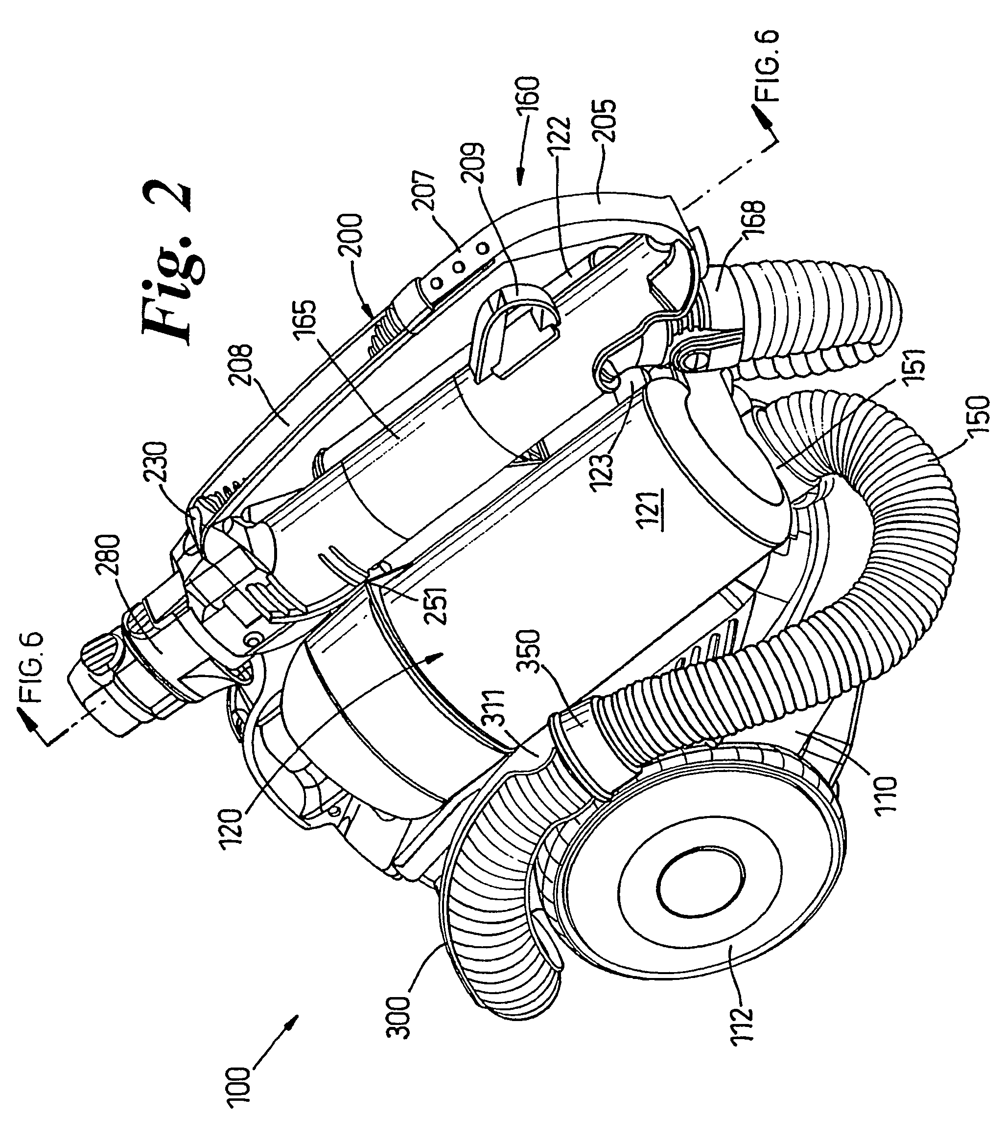 Cleaning appliance including a telescopic wand assembly retainer