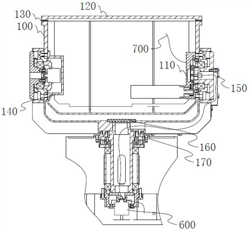 Sealed wiring structure of ultra-light small photoelectric turntable