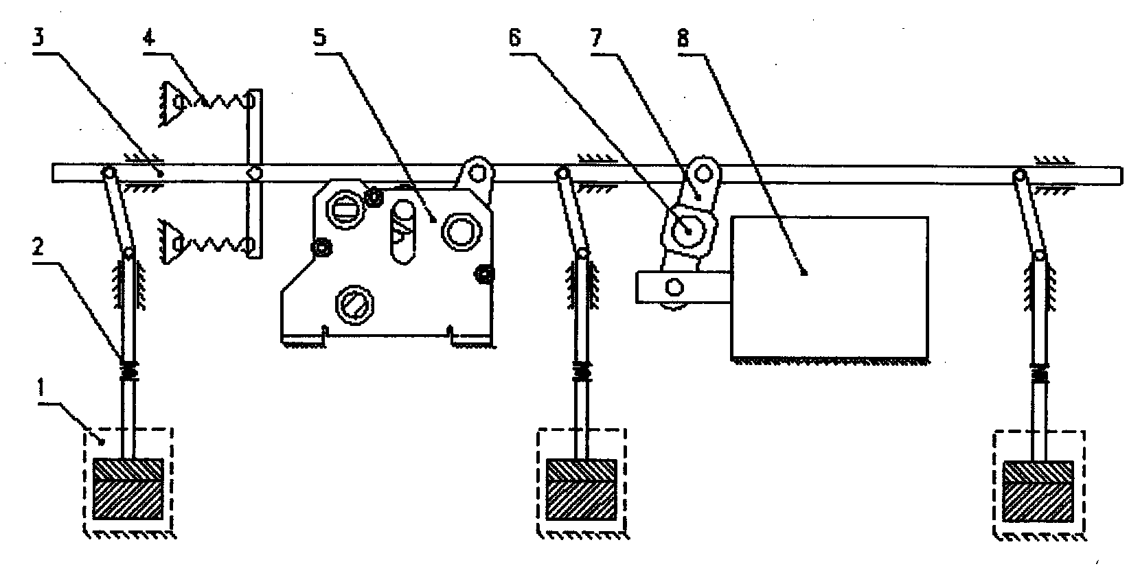 On-pole permanent magnet vacuum breaker with manual switching-on and switching-off device