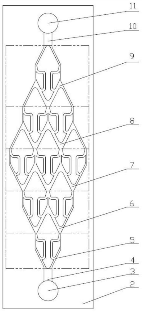 A microchannel cold plate structure with reverse dredging function