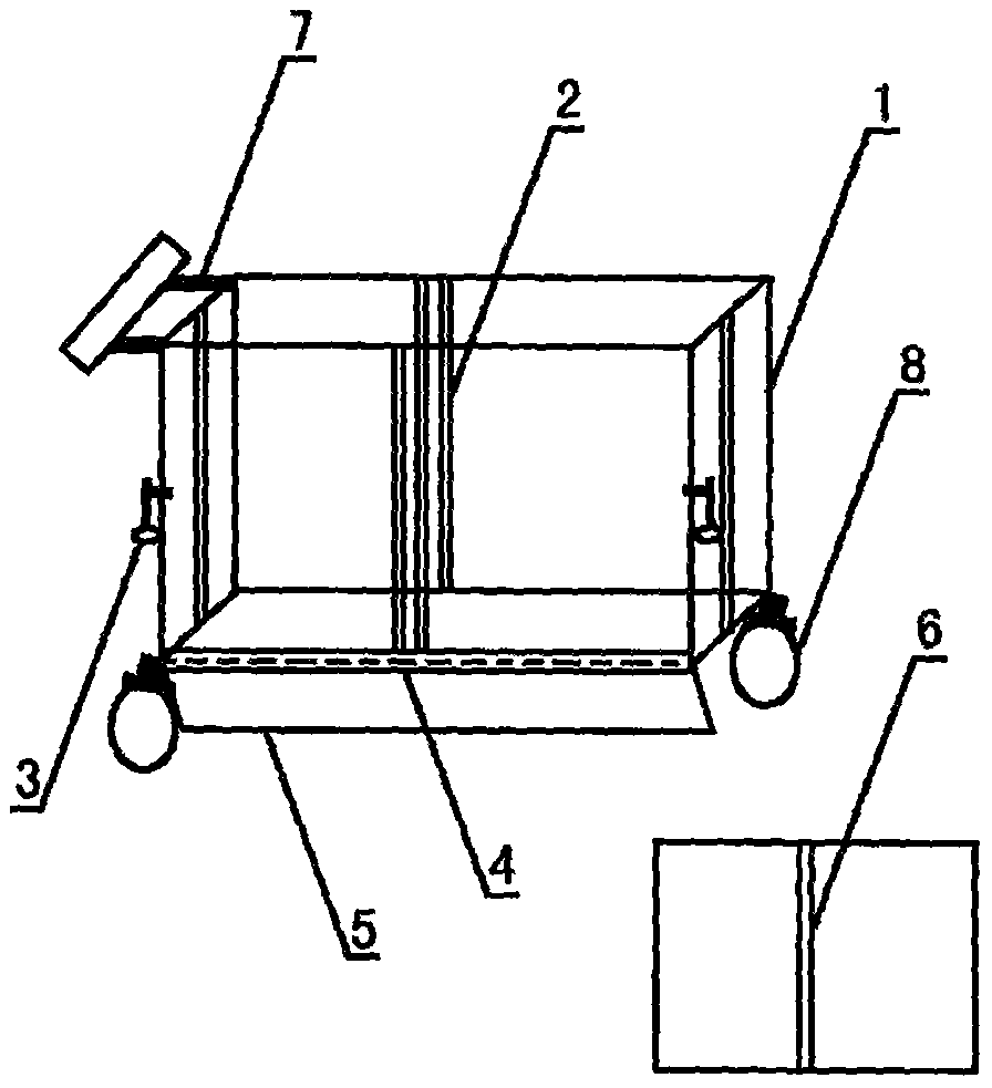 Freight transporting device of partition structure