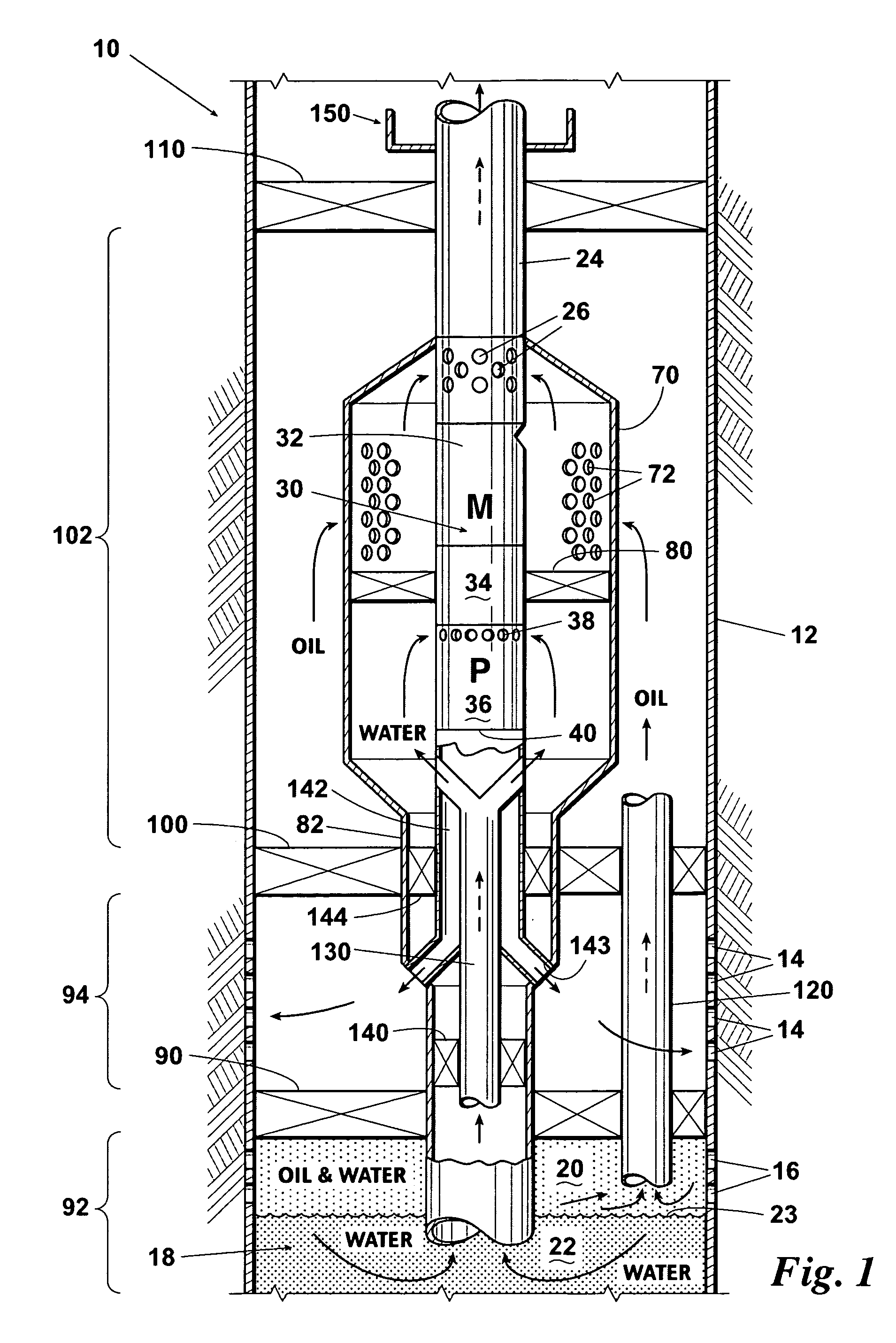 Inverted electrical submersible pump completion to maintain fluid segregation and ensure motor cooling in dual-stream well