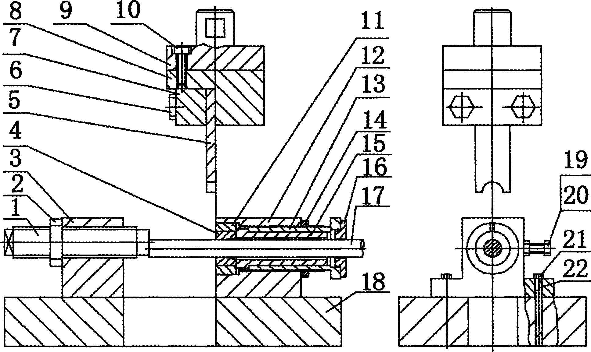 Die for cutting off round steel