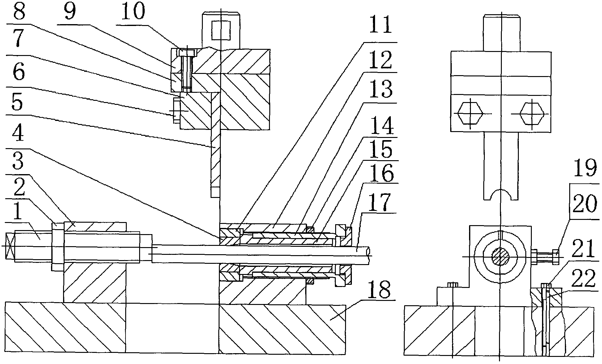 Die for cutting off round steel