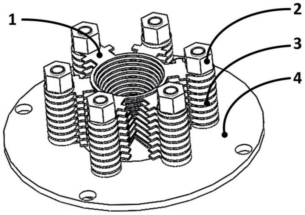 Ion funnel apparatus for use in mass spectrum ionization source