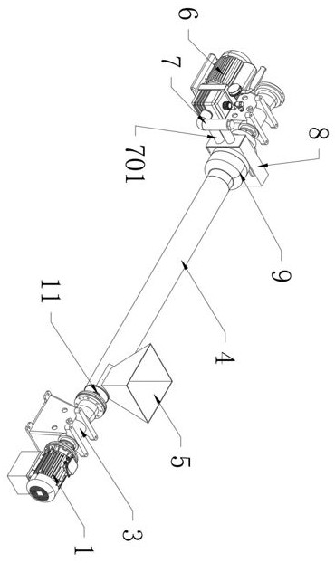 Biomass fuel pneumatic conveying device