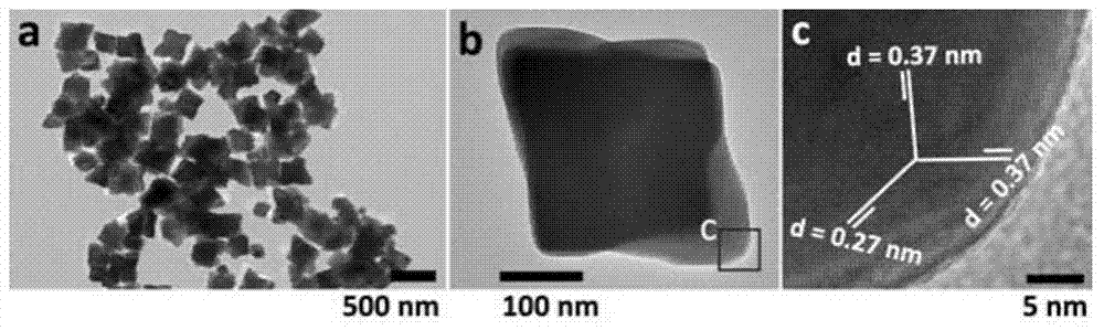 Preparation method of recessed alpha-phase ferric oxide cube