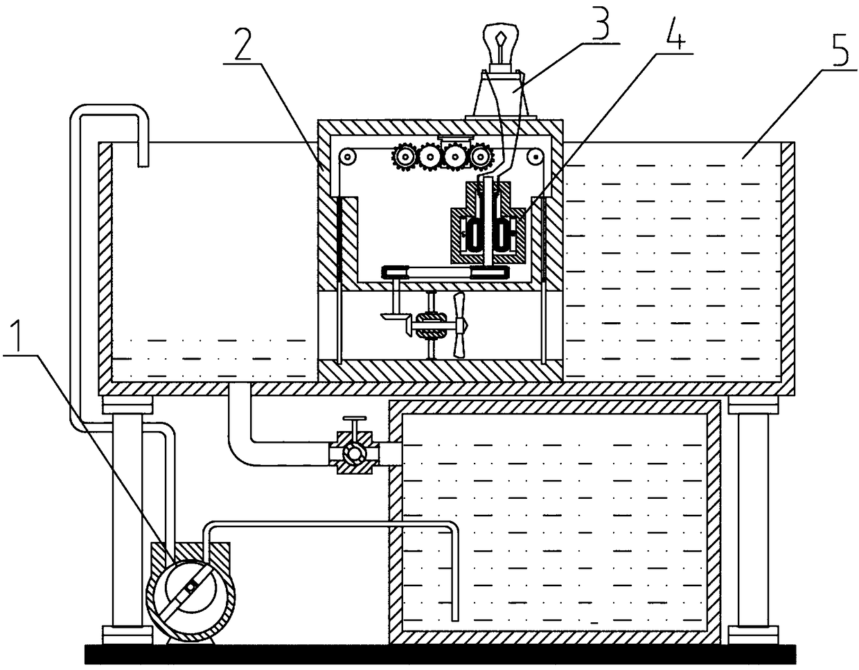 A tidal power generation demonstration device simulating tidal environment