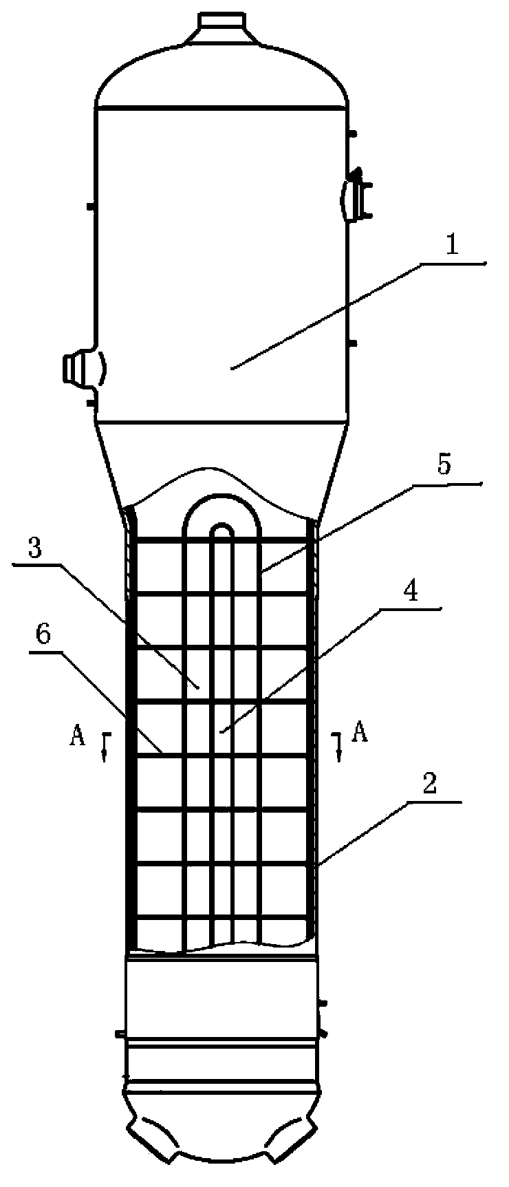 Novel supporting device for steam generator heat exchange tubes of pressurized water reactor nuclear power plant