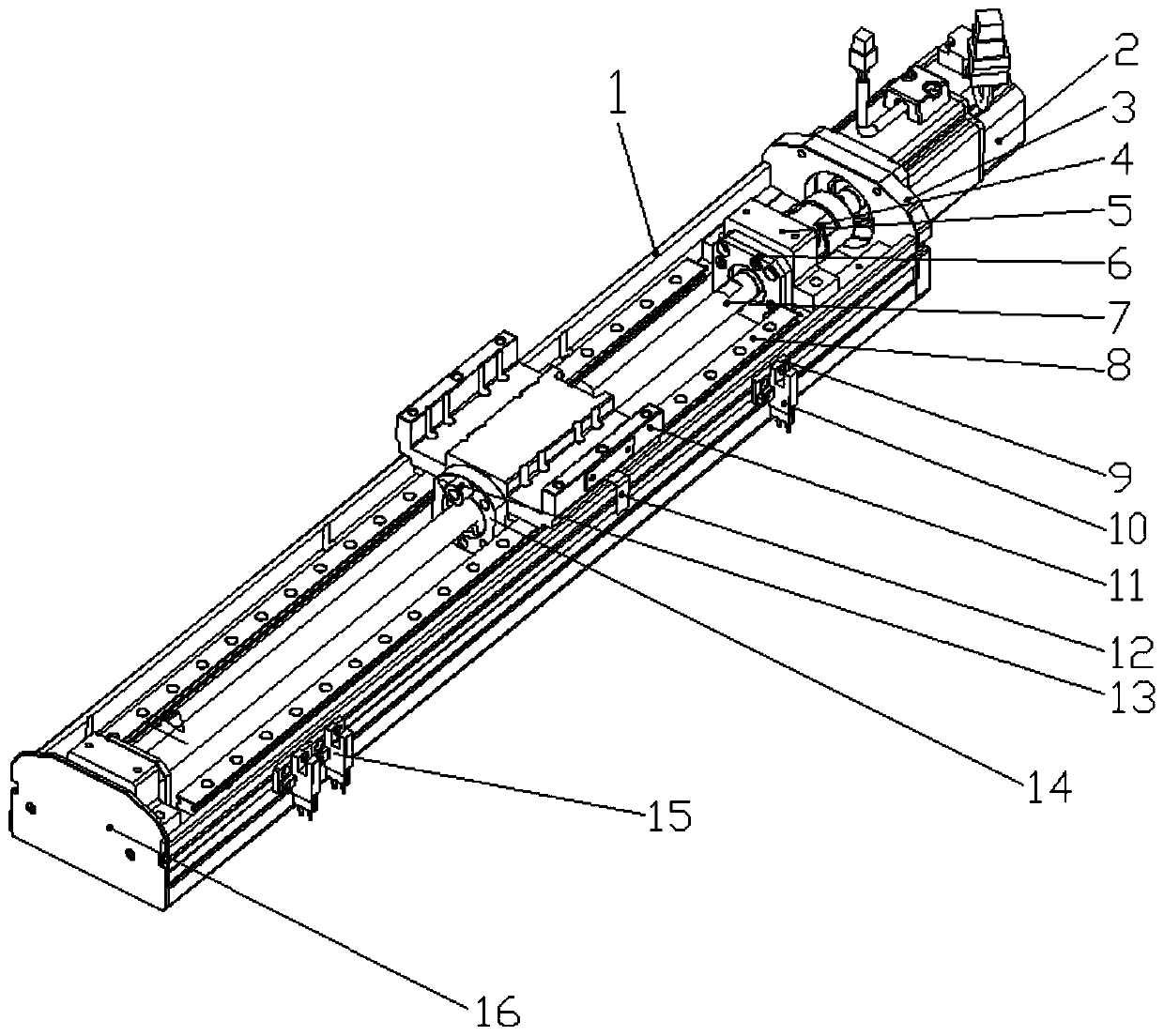 Lead screw counter-pulling sliding table module