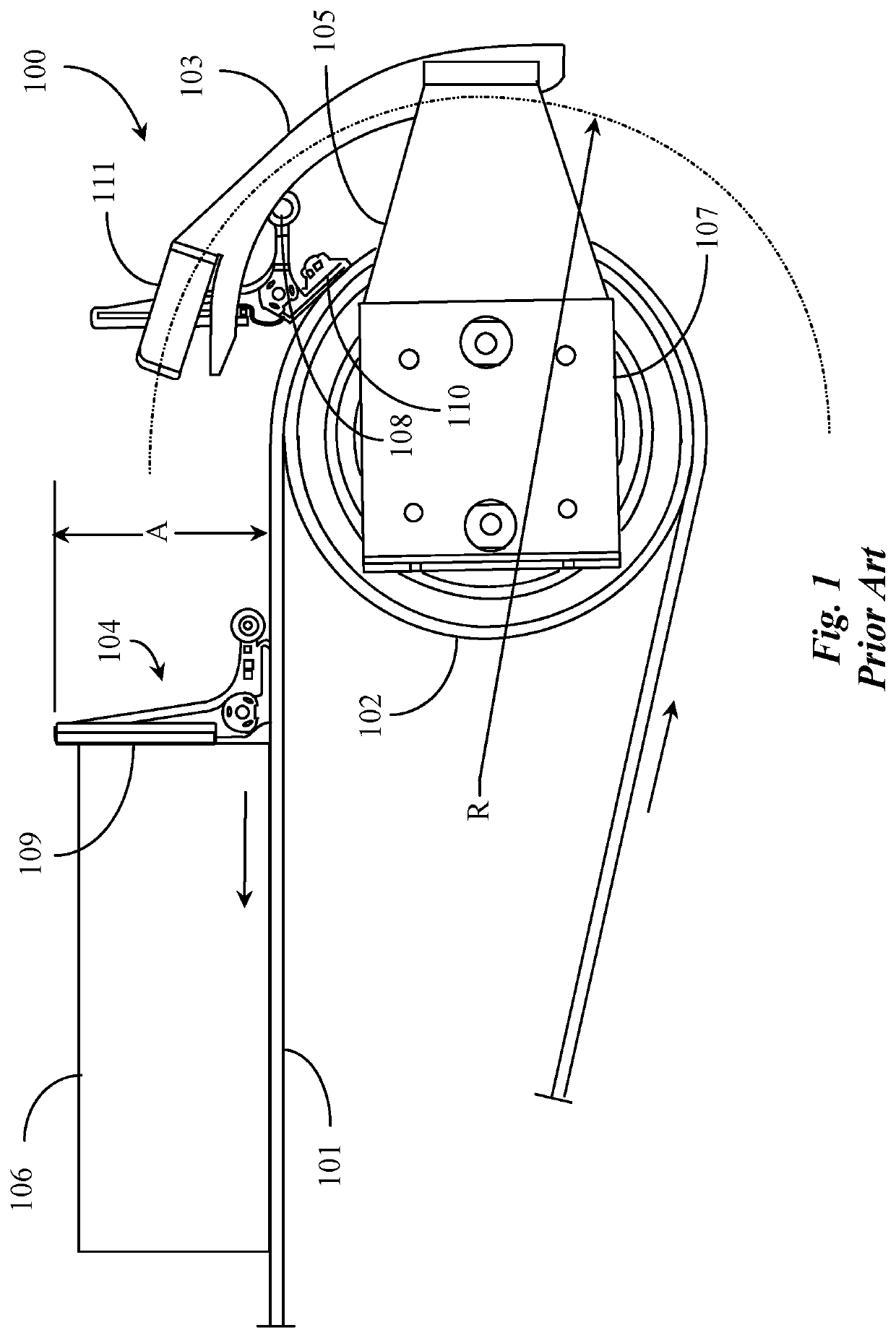 Gravitationally directed conveyor material cleat