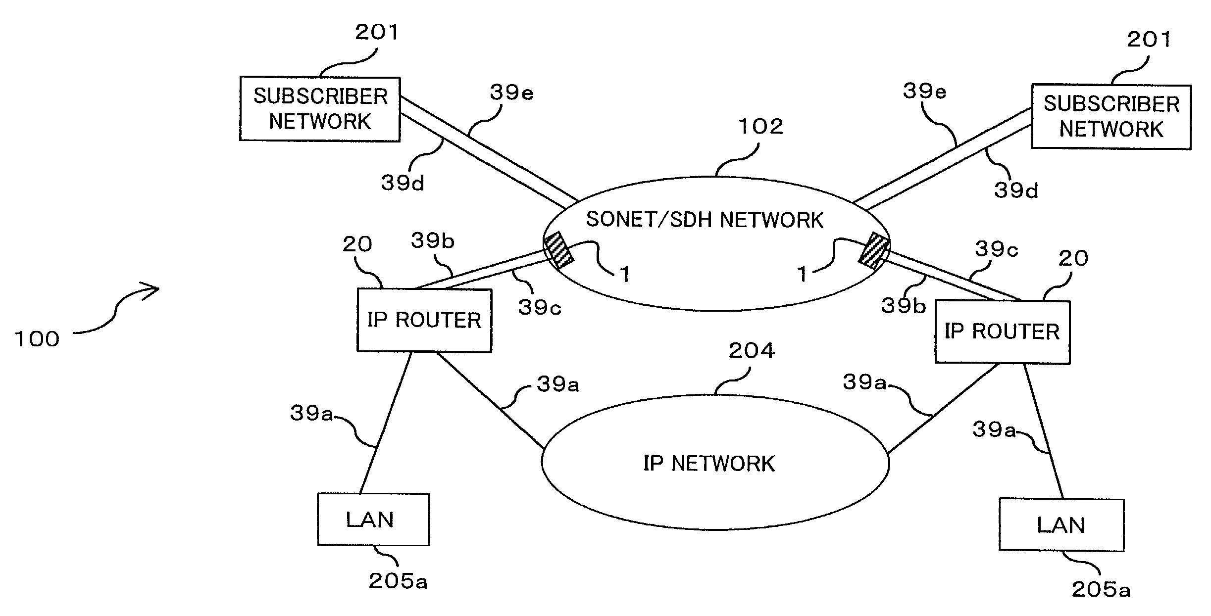 Transmitter, SONET/SDH transmitter, and transmission system