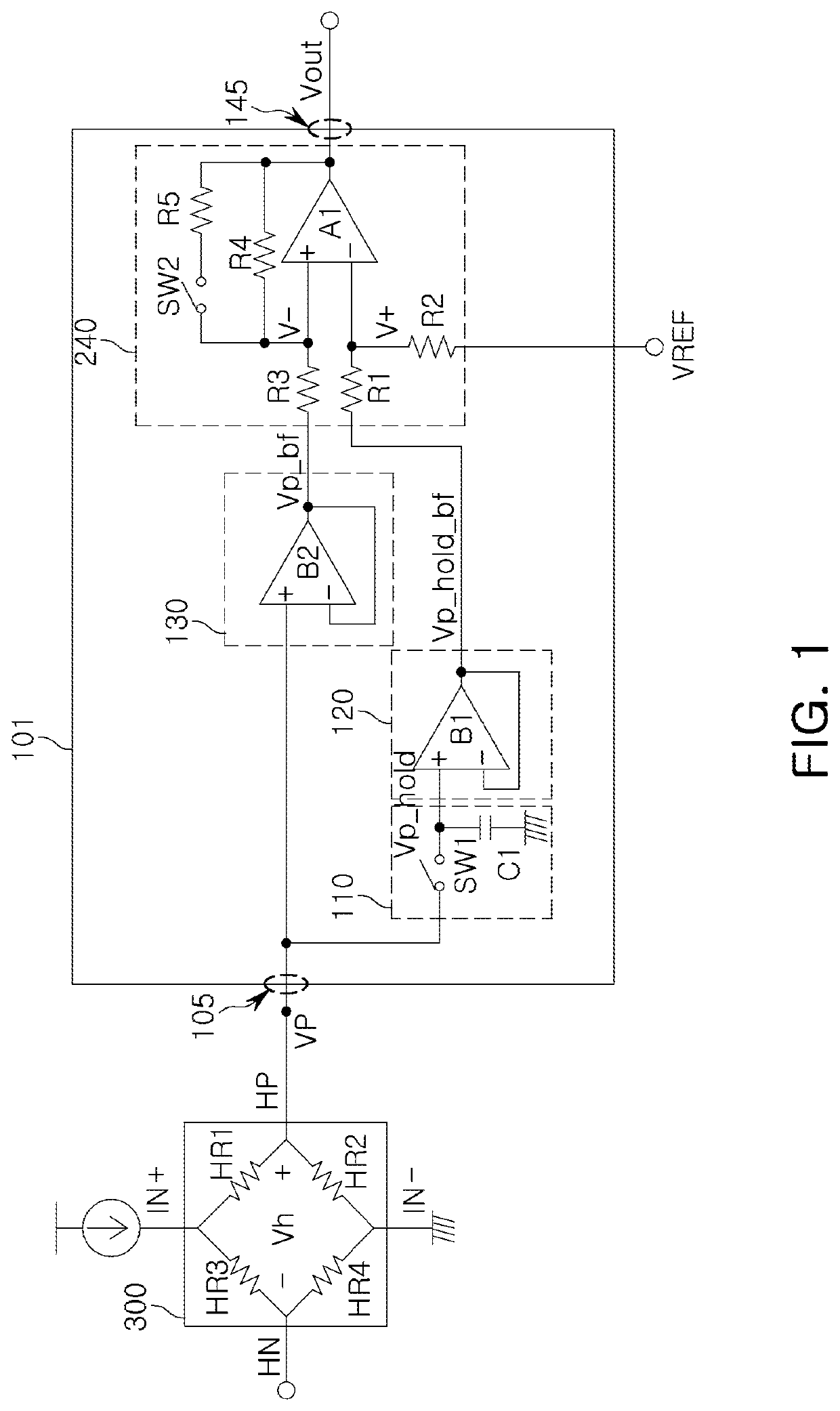 Circuit for monitoring voltage of output terminal of hall sensor and circuit for supporting lens module actuating controller