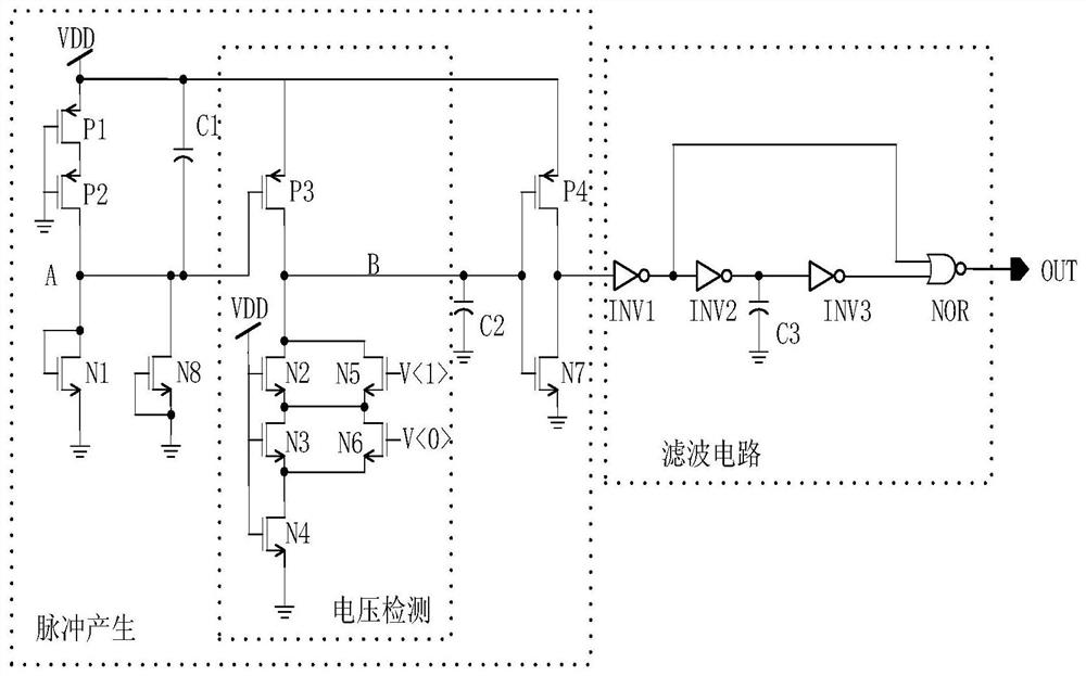 A por circuit with voltage detection