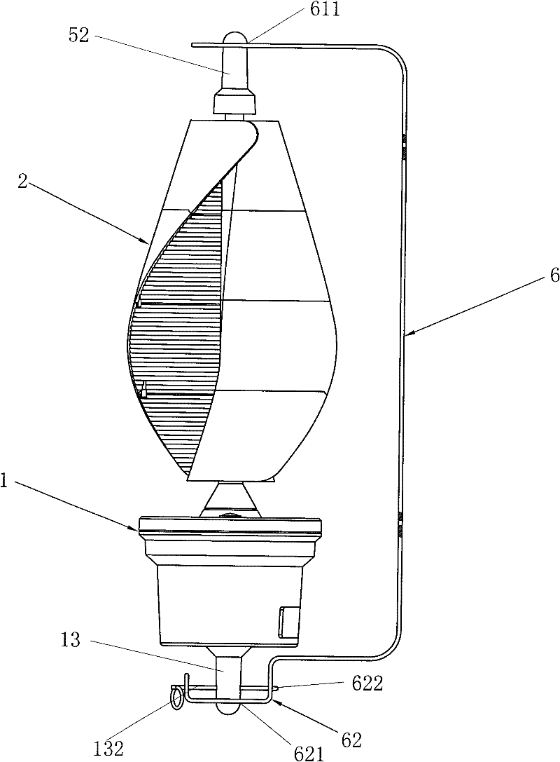 Portable wind power generating device