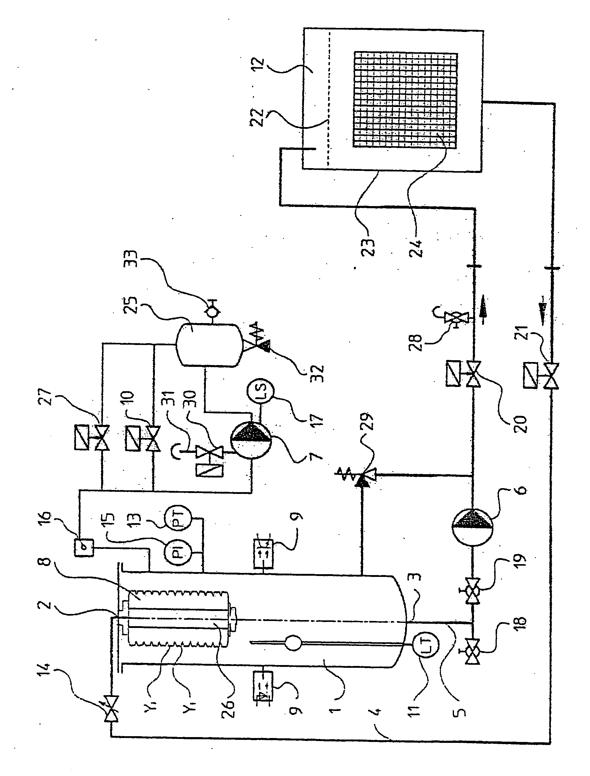 Device for purifying liquid in a liquid reservoir and a transformer provided with such a device