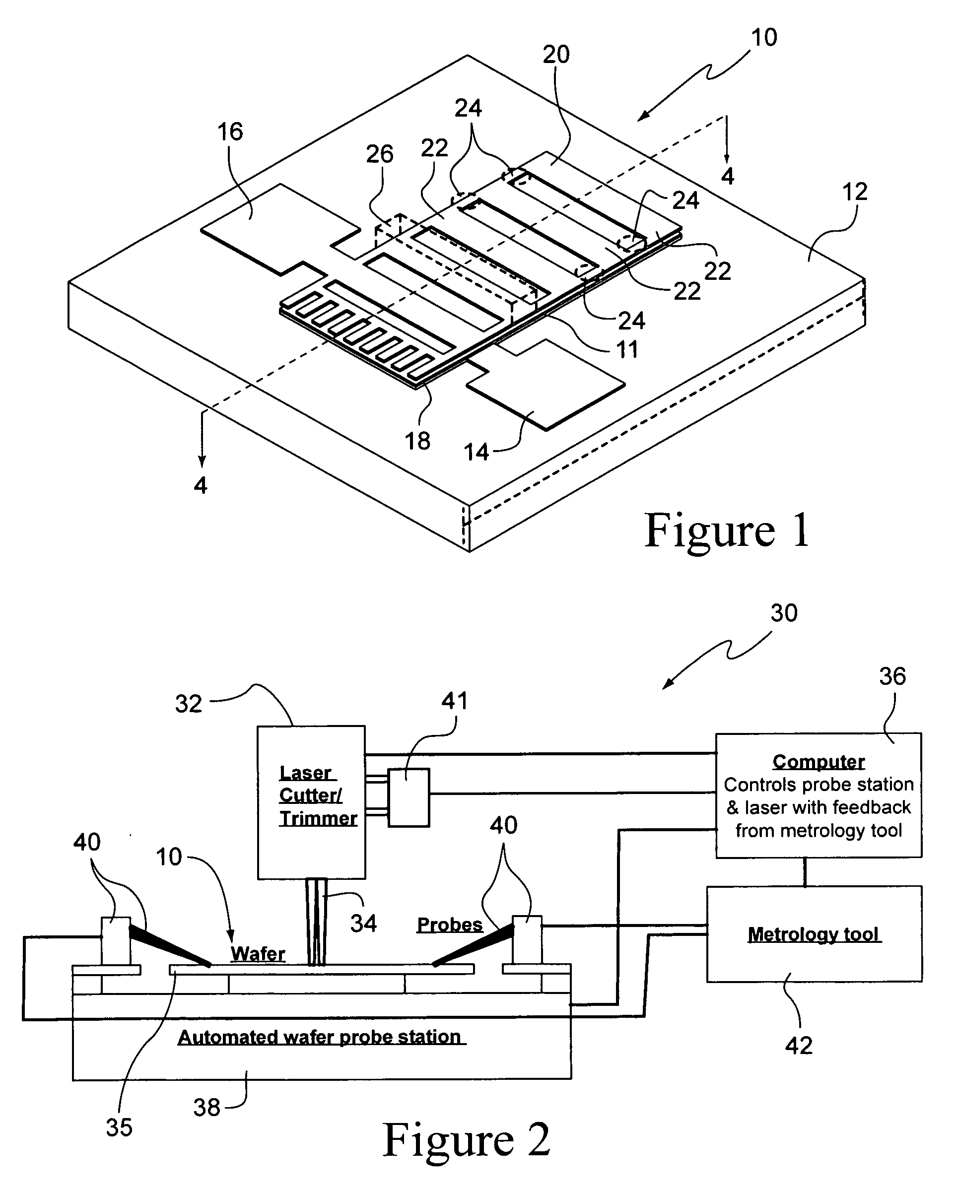 Variable capacitor tuned using laser micromachining