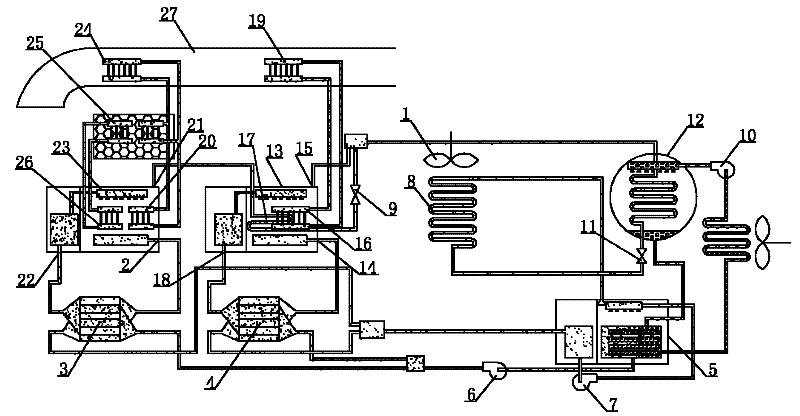 Lithium Bromide Air Conditioner and Generator Unit for Energy Storage Engine Exhaust Heat