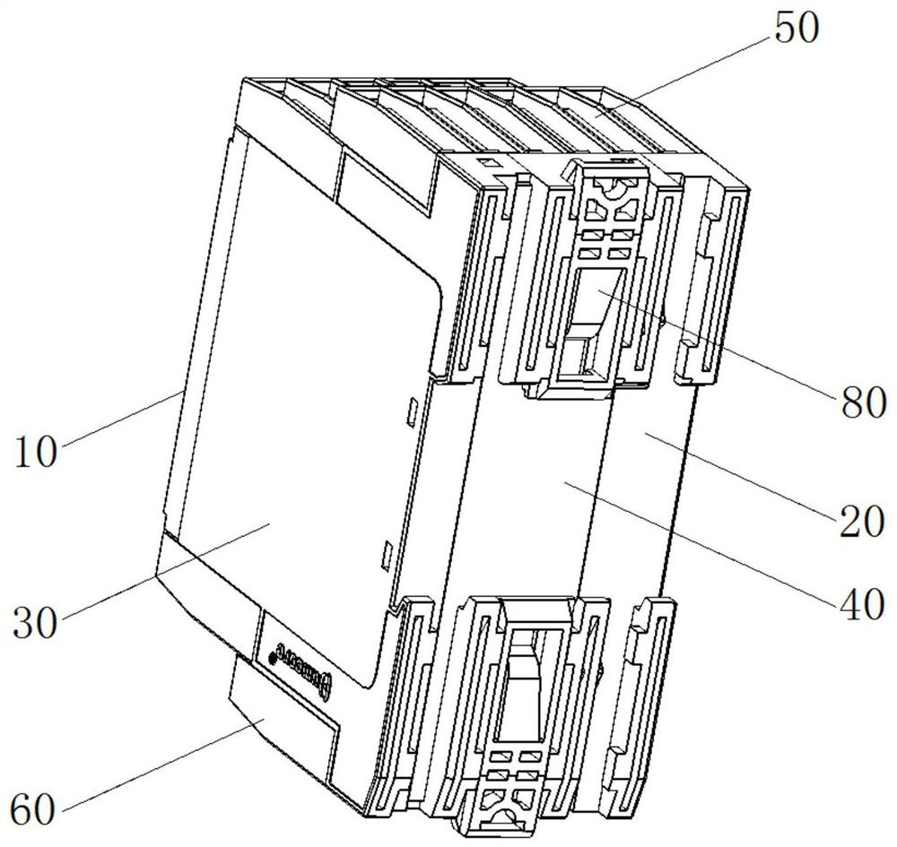 A modular electrical protection shell structure