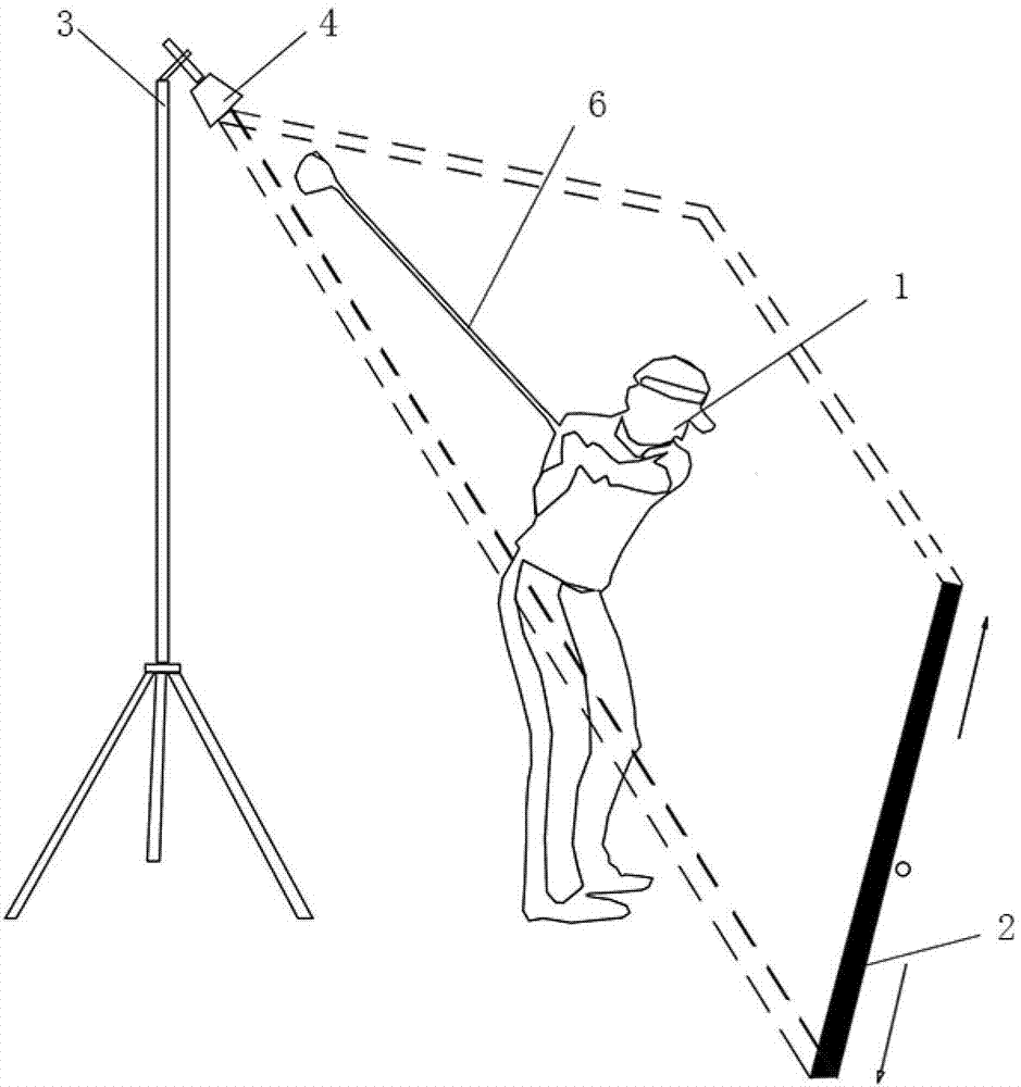 Method and device for indicating golf club swinging and positioning