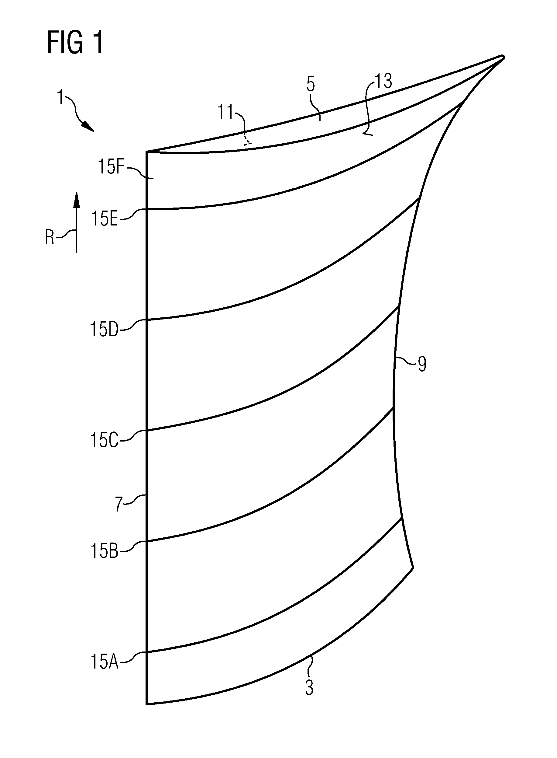 Vane or blade for an axial flow compressor