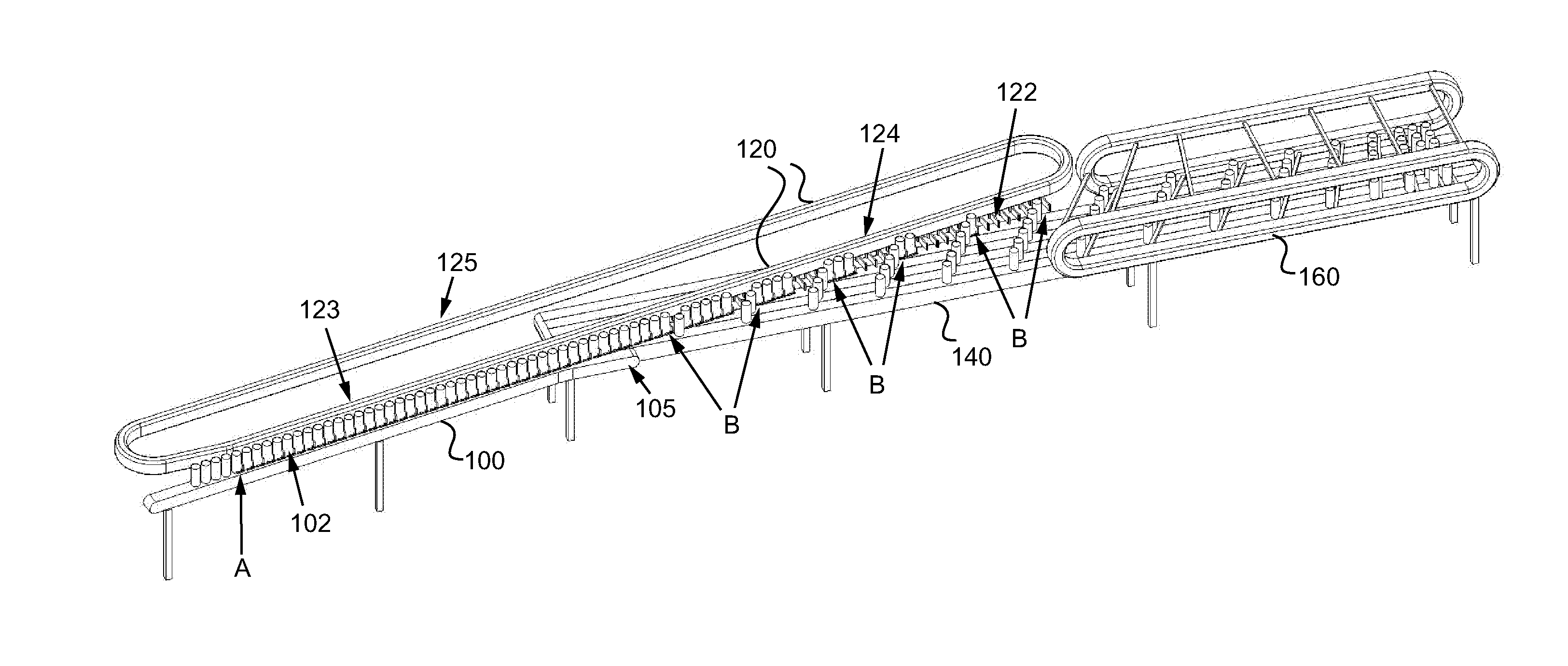 Device and Method for Distributing and Grouping Containers